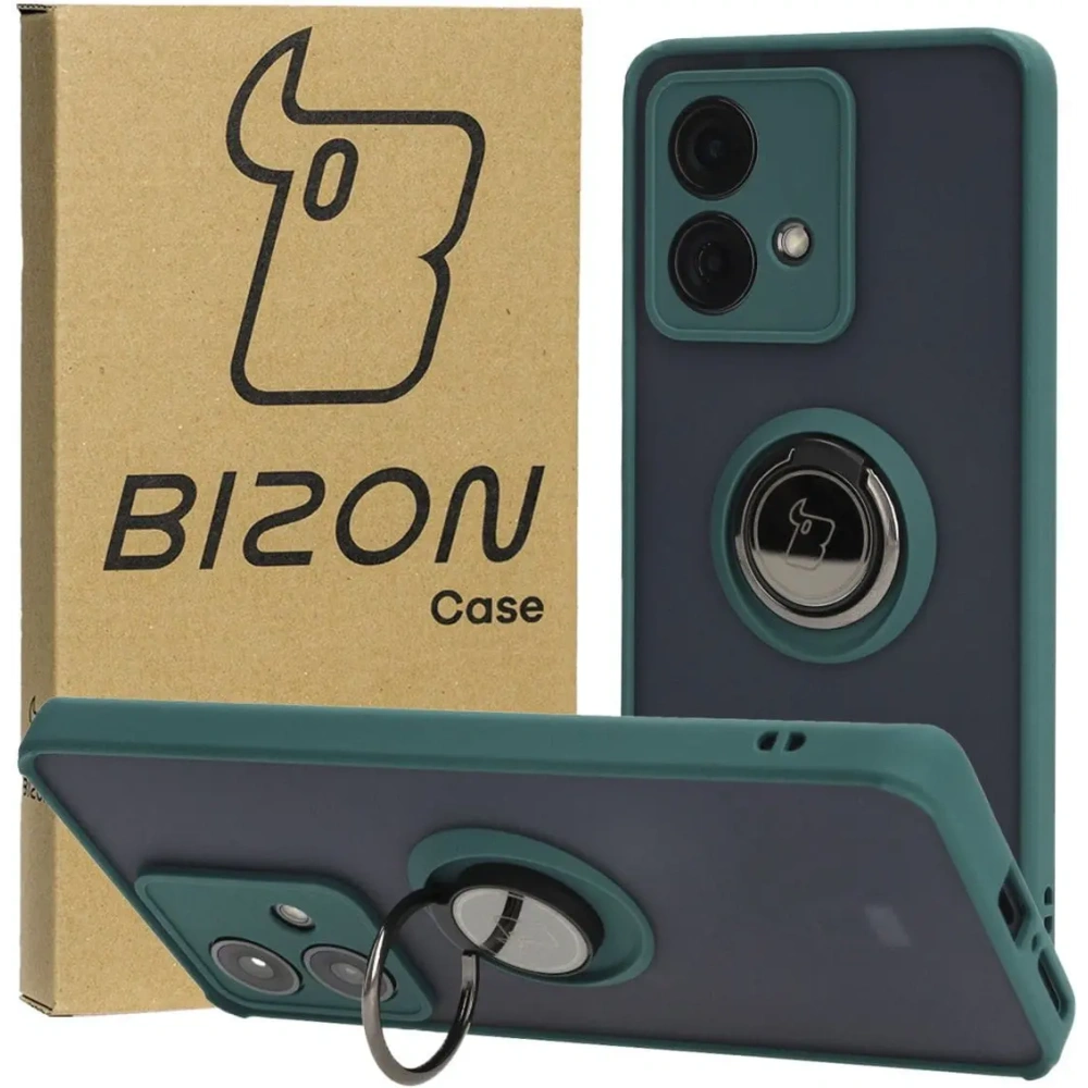 Hurtownia GSM - Bizon Case Hybrid Gyűrű Motorola Edge 40 Neo füstös sötétzöld kerettel - BIZ3944 - {ean13} - Hurt