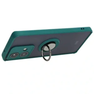 Wholesale Bizon Case Hybrid Ring Motorola Edge 40 Neo smoky with a dark green frame - BIZ3944 - {ean13} - Hurt