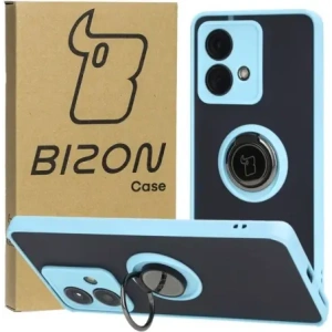 Hurtownia GSM - Bizon Case Hybrid Ring Motorola Edge 40 Neo rauchig mit einem hellblauen Rahmen - BIZ3945 - {ean13} - Hurt