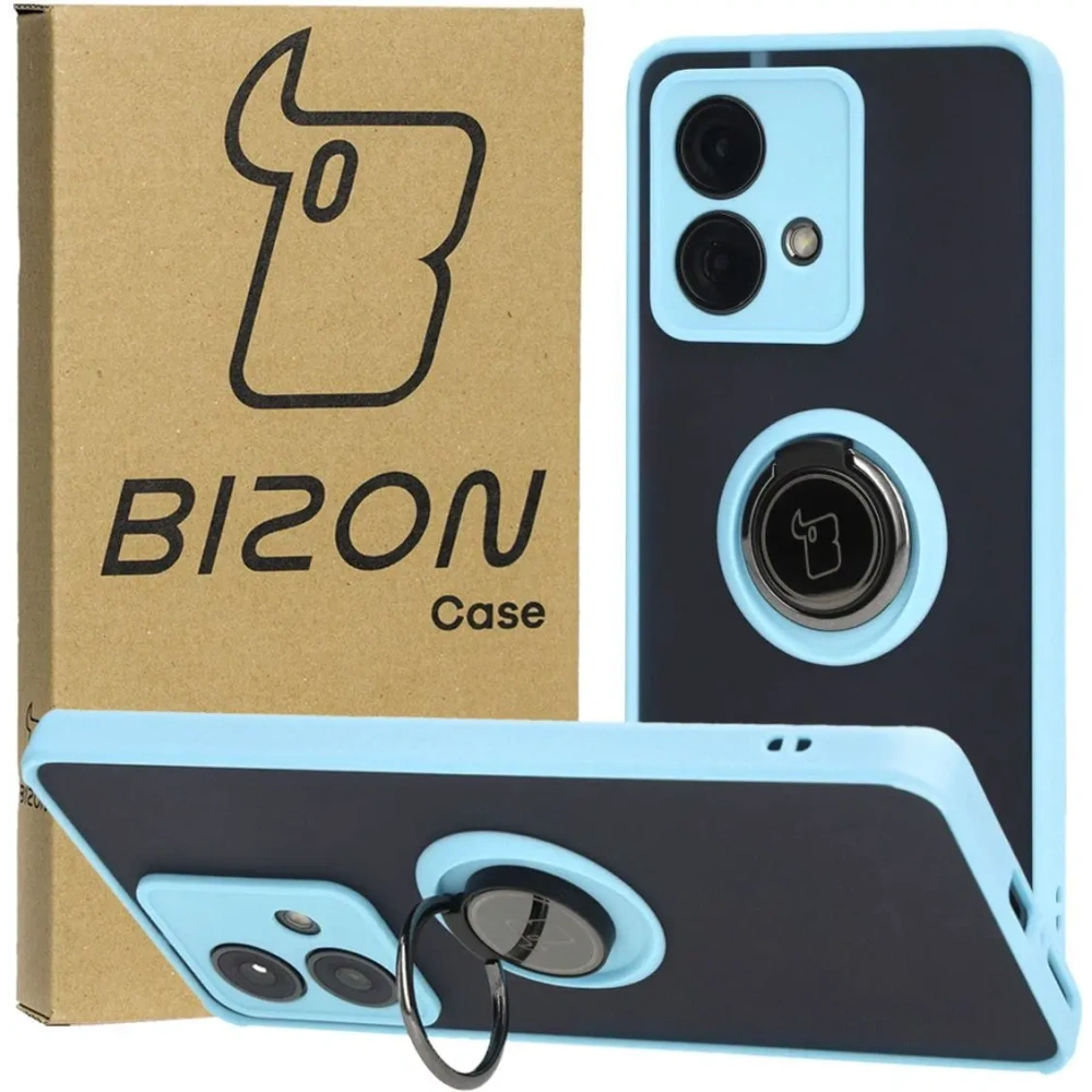 Hurtownia GSM - Bizon Case Hybrid Gyűrű Motorola Edge 40 Neo füstös világoskék kerettel - BIZ3945 - {ean13} - Hurt