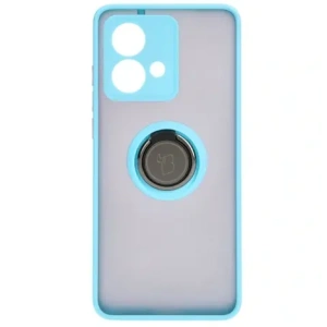 Hurtownia GSM - Bizon Case Hybrid Ring Motorola Edge 40 Neo rauchig mit einem hellblauen Rahmen - BIZ3945 - {ean13} - Hurt