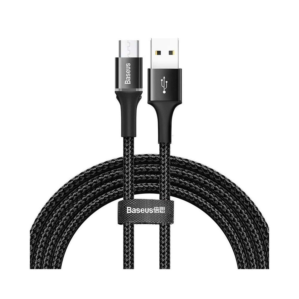 Hurtownia GSM - Kabel micro USB z podświetleniem LED Baseus Halo 2A 2m (czarny) - BSU1413BLK - {ean13} - Hurt