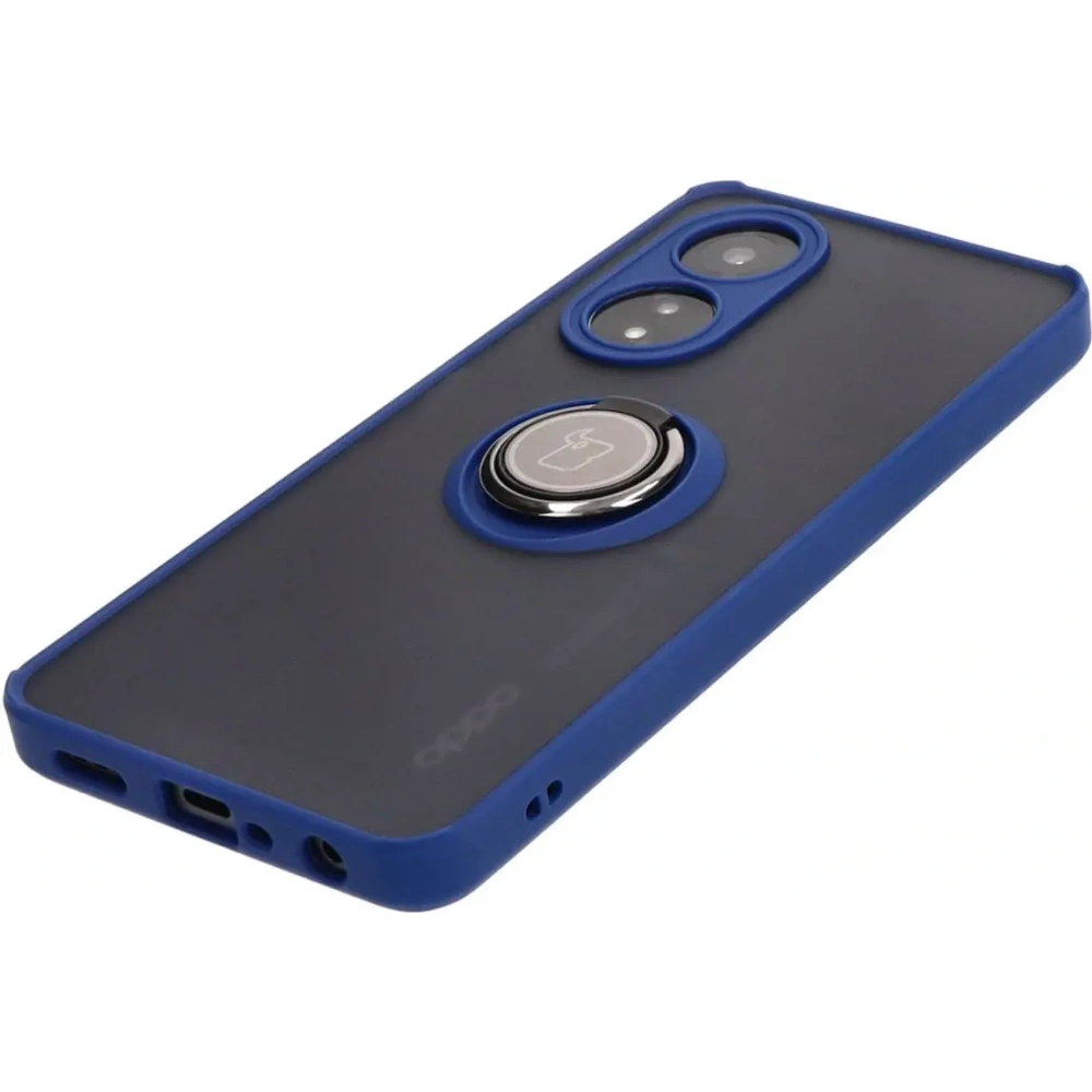 Wholesale Bizon Case Hybrid Ring Oppo A58 4G smoky with a navy blue frame - BIZ3959 - {ean13} - Hurt