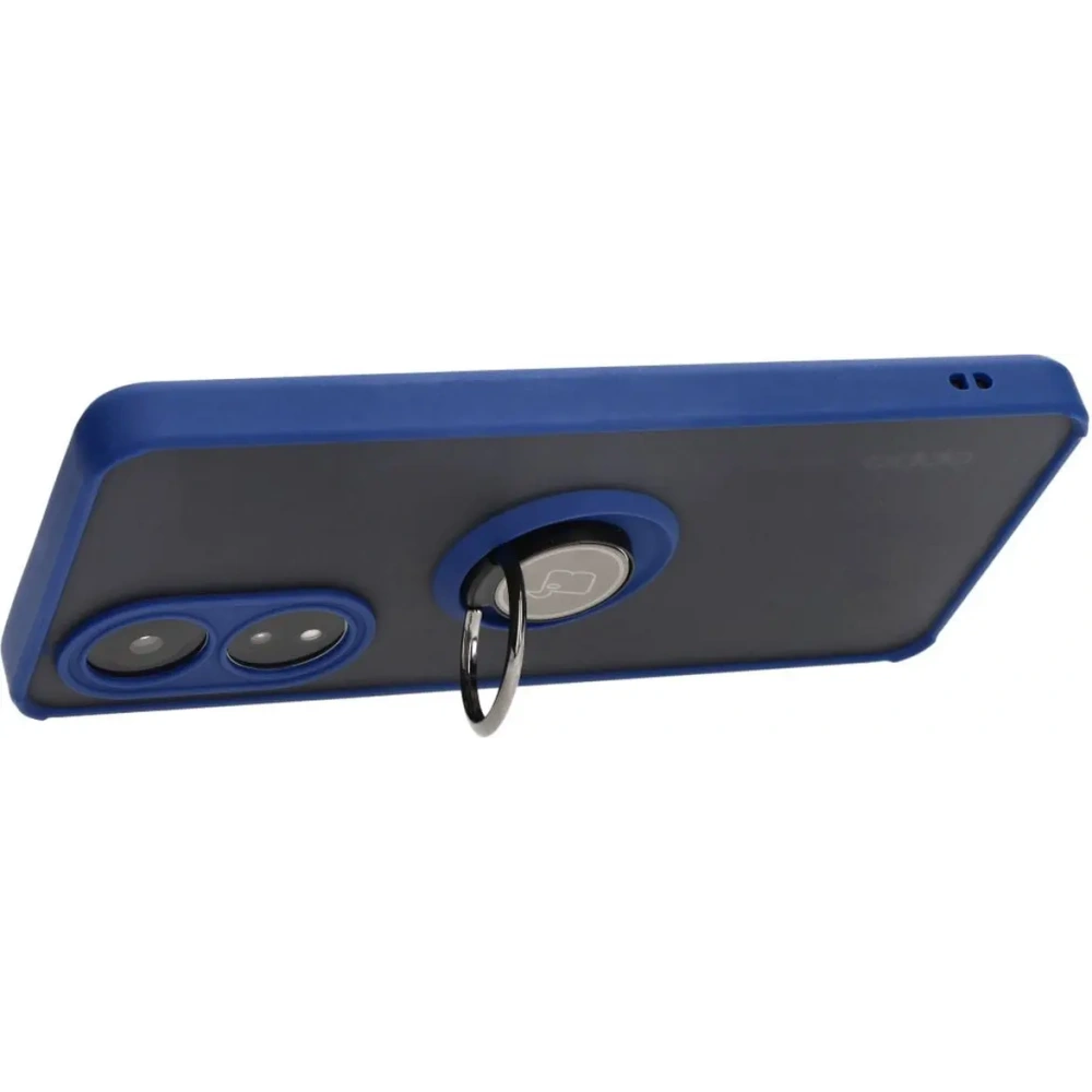Wholesale Bizon Case Hybrid Ring Oppo A58 4G smoky with a navy blue frame - BIZ3959 - {ean13} - Hurt
