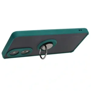 Hurtownia GSM - Etui z uchwytem na palec Bizon Case Hybrid Ring do Oppo A58 4G przydymione z ciemnozieloną ramką - BIZ3960 - {ean13} - Hurt