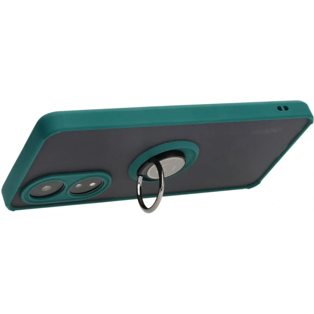 Wholesale Bizon Case Hybrid Ring Oppo A58 4G smoky with a dark green frame - BIZ3960 - {ean13} - Hurt