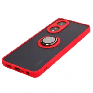 Hurtownia GSM - Etui z uchwytem na palec Bizon Case Hybrid Ring do Oppo A58 4G przydymione z czerwoną ramką - BIZ3961 - {ean13} - Hurt