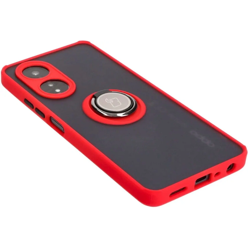 Wholesale Bizon Case Hybrid Ring Oppo A58 4G smoky with a red frame - BIZ3961 - {ean13} - Hurt