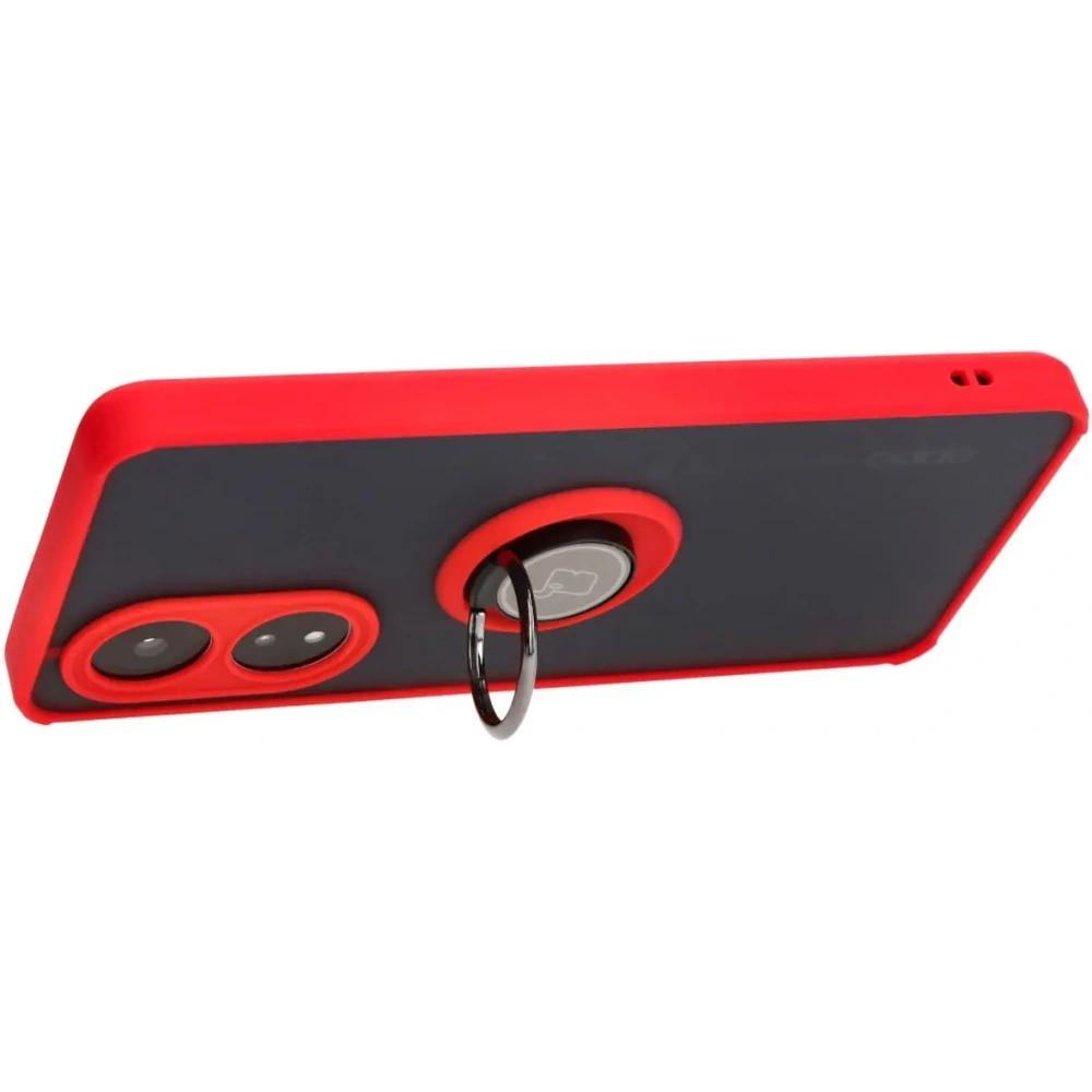 Wholesale Bizon Case Hybrid Ring Oppo A58 4G smoky with a red frame - BIZ3961 - {ean13} - Hurt