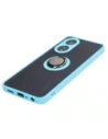 Hurtownia GSM - Bizon Case Hybrid Ring Oppo A58 4G fumuriu cu un cadru bleu deschis - BIZ3962 - {ean13} - Hurt