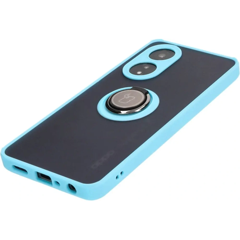 Wholesale Bizon Case Hybrid Ring Oppo A58 4G smoky with a light blue frame - BIZ3962 - {ean13} - Hurt