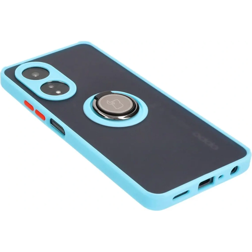 Wholesale Bizon Case Hybrid Ring Oppo A58 4G smoky with a light blue frame - BIZ3962 - {ean13} - Hurt