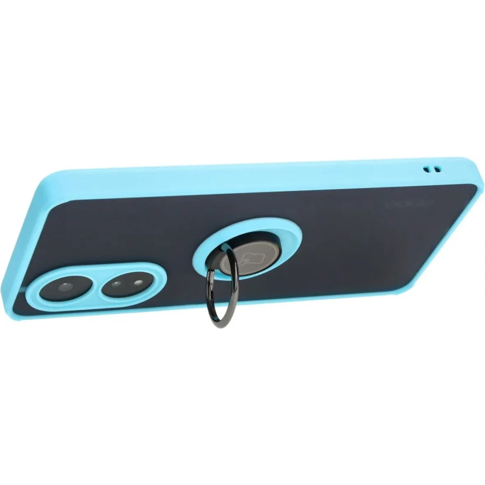 Wholesale Bizon Case Hybrid Ring Oppo A58 4G smoky with a light blue frame - BIZ3962 - {ean13} - Hurt