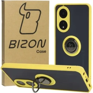 Wholesale Bizon Case Hybrid Ring Oppo A58 4G smoky with a yellow frame - BIZ3963 - {ean13} - Hurt