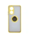 Wholesale Bizon Case Hybrid Ring Oppo A58 4G smoky with a yellow frame - BIZ3963 - {ean13} - Hurt