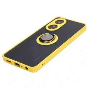 Hurtownia GSM - Etui z uchwytem na palec Bizon Case Hybrid Ring do Oppo A58 4G przydymione z żółtą ramką - BIZ3963 - {ean13} - Hurt