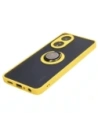 Hurtownia GSM - Etui z uchwytem na palec Bizon Case Hybrid Ring do Oppo A58 4G przydymione z żółtą ramką - BIZ3963 - {ean13} - Hurt