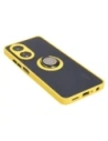 Wholesale Bizon Case Hybrid Ring Oppo A58 4G smoky with a yellow frame - BIZ3963 - {ean13} - Hurt