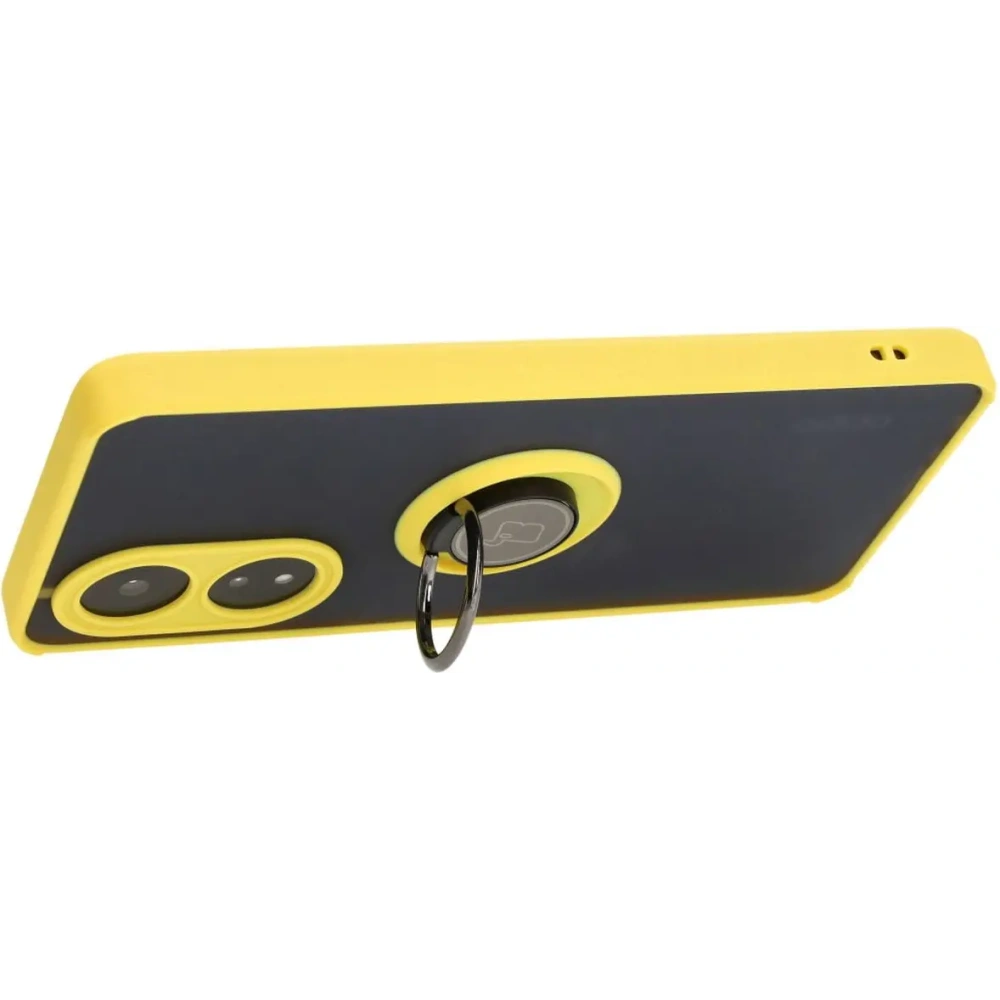 Wholesale Bizon Case Hybrid Ring Oppo A58 4G smoky with a yellow frame - BIZ3963 - {ean13} - Hurt