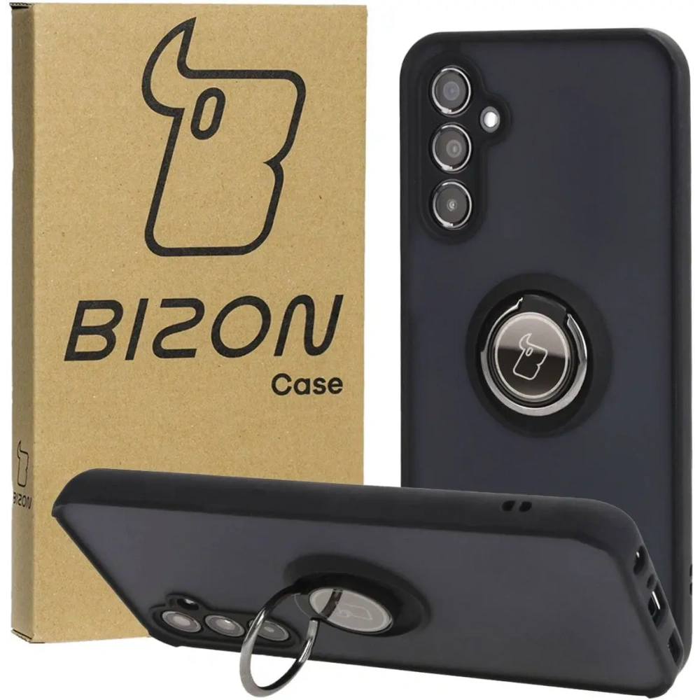 Hurtownia GSM - Bizon Case Hybrid Ring Samsung Galaxy M34 5G fumuriu cu un cadru negru - BIZ3974 - {ean13} - Hurt