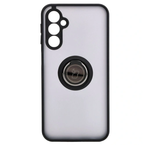 Etui z uchwytem na palec Bizon Case Hybrid Ring do Samsung Galaxy M34 5G przydymione z czarną ramką