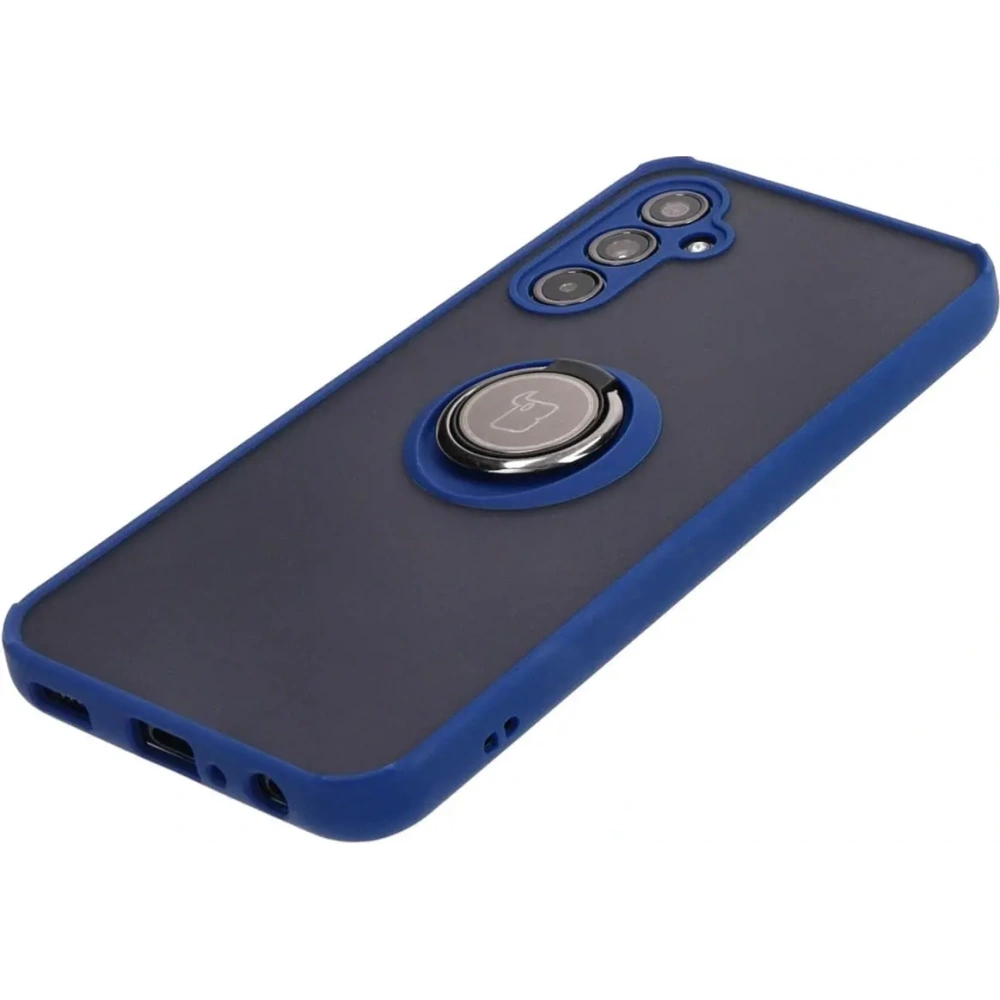 Hurtownia GSM - Bizon Case Hybrid Ring Samsung Galaxy M34 5G fumuriu cu un cadru albastru închis - BIZ3975 - {ean13} - Hurt