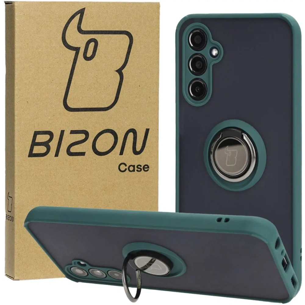 Wholesale Bizon Case Hybrid Ring Samsung Galaxy M34 5G smoky with a dark green frame - BIZ3976 - {ean13} - Hurt