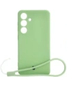 Bizon Case Silicone Sq Samsung Galaxy S24 verde deschis