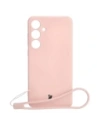 Etui Bizon Case Silicone Sq do Samsung Galaxy S24 Plus jasnoróżowe