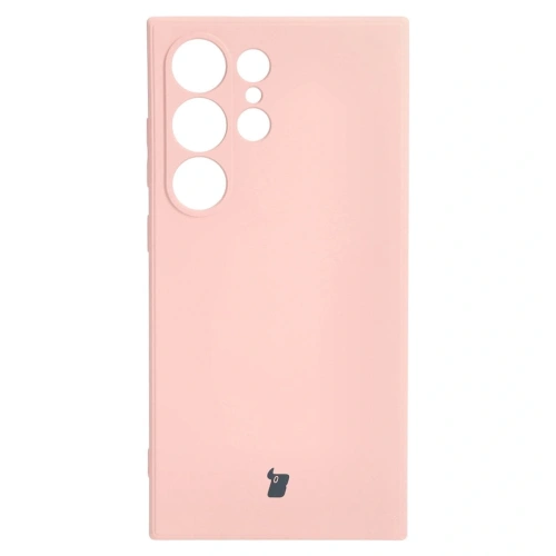 Etui Bizon Case Silicone Sq do Samsung Galaxy S24 Ultra jasnoróżowe