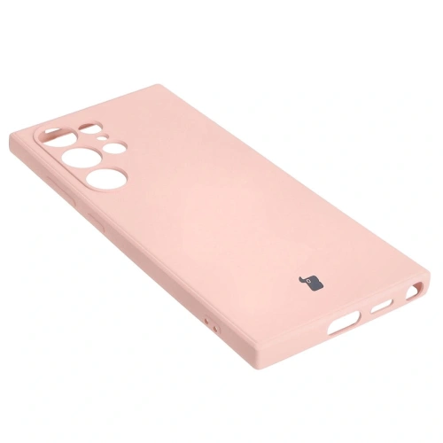 Etui Bizon Case Silicone Sq do Samsung Galaxy S24 Ultra jasnoróżowe