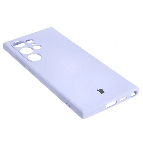 Etui Bizon Case Silicone Sq do Samsung Galaxy S24 Ultra jasnofioletowe