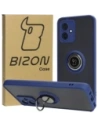 Bizon Case Hybrid Ring Motorola Moto G54 5G smoky with a navy blue frame