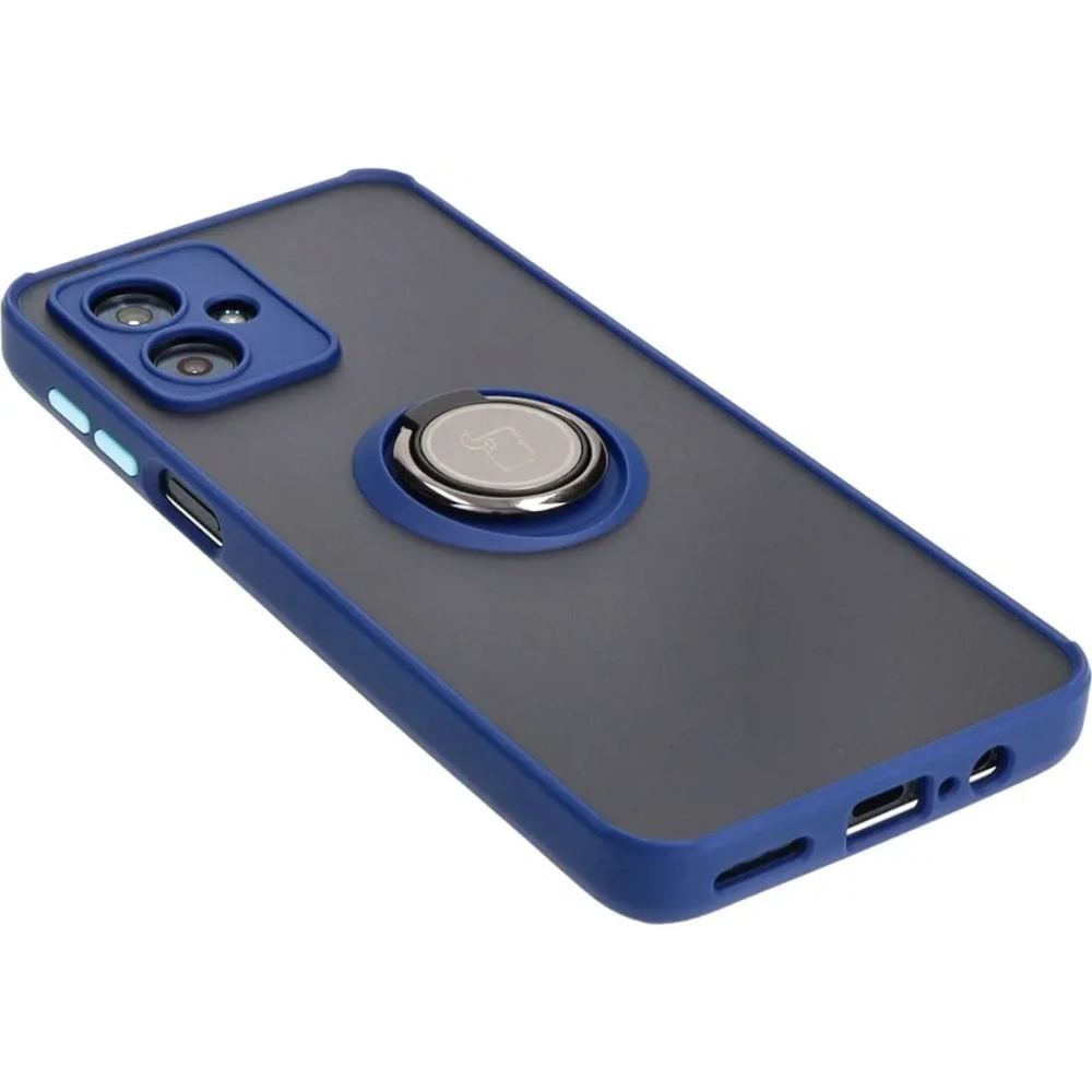 Hurtownia GSM - Bizon Case Hybrid Ring Motorola Moto G54 5G füstös színű, sötétkék kerettel - BIZ4012 - {ean13} - Hurt