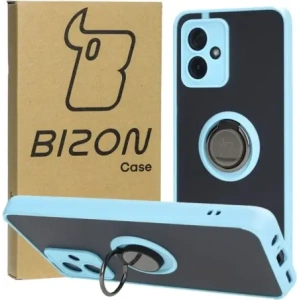 Hurtownia GSM - Etui s úchopem na prst Bizon Case Hybrid Ring pro Motorola Moto G54 5G kouřové s jasně modrým rámečkem - BIZ4013 - {ean13} - Hurt