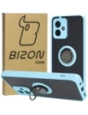 Bizon Case Hybrid Ring Motorola Moto G54 5G füstös, világoskék kerettel
