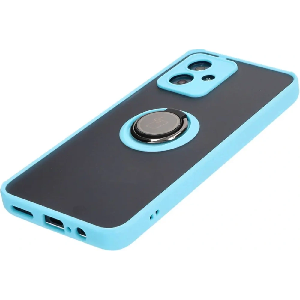 Hurtownia GSM - Bizon Case Hybrid Ring Motorola Moto G54 5G füstös, világoskék kerettel - BIZ4013 - {ean13} - Hurt