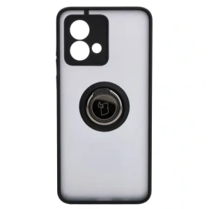 Hurtownia GSM - Etui s úchopem na prst Bizon Case Hybrid Ring pro Motorola Moto G84 5G kouřové s černým rámem - BIZ4014 - {ean13} - Hurt