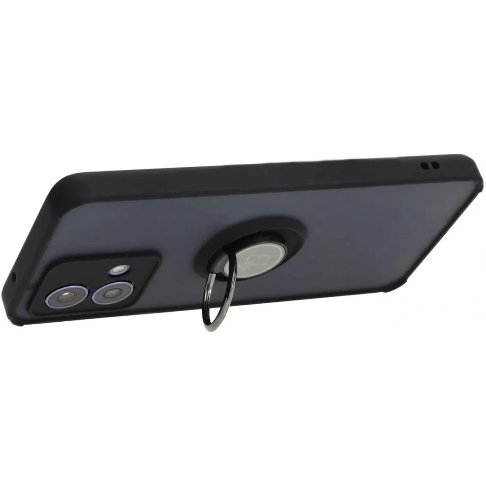 Hurtownia GSM - Etui s úchopem na prst Bizon Case Hybrid Ring pro Motorola Moto G84 5G kouřové s černým rámem - BIZ4014 - {ean13} - Hurt