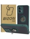 Hurtownia GSM - Etui z uchwytem na palec Bizon Case Hybrid Ring do Motorola Moto G84 5G zakouřené s tmavě zeleným rámem - BIZ4015 - {ean13} - Hurt
