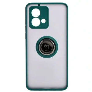 Hurtownia GSM - Etui z uchwytem na palec Bizon Case Hybrid Ring do Motorola Moto G84 5G zakouřené s tmavě zeleným rámem - BIZ4015 - {ean13} - Hurt