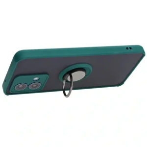 Hurtownia GSM - Etui z uchwytem na palec Bizon Case Hybrid Ring do Motorola Moto G84 5G zakouřené s tmavě zeleným rámem - BIZ4015 - {ean13} - Hurt