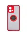 Hurtownia GSM - Etui s úchopem na prst Bizon Case Hybrid Ring pro Motorola Moto G84 5G kouřové s červeným rámem - BIZ4016 - {ean13} - Hurt