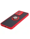 Hurtownia GSM - Etui s úchopem na prst Bizon Case Hybrid Ring pro Motorola Moto G84 5G kouřové s červeným rámem - BIZ4016 - {ean13} - Hurt