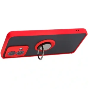 Hurtownia GSM - Etui s úchopem na prst Bizon Case Hybrid Ring pro Motorola Moto G84 5G kouřové s červeným rámem - BIZ4016 - {ean13} - Hurt