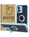 Hurtownia GSM - Etui z uchwytem na palec Bizon Case Hybrid Ring do Motorola Moto G84 5G kouřové s jasně modrým rámem - BIZ4017 - {ean13} - Hurt