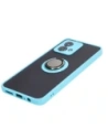 Hurtownia GSM - Etui z uchwytem na palec Bizon Case Hybrid Ring do Motorola Moto G84 5G kouřové s jasně modrým rámem - BIZ4017 - {ean13} - Hurt