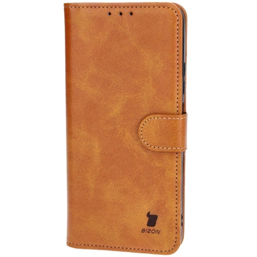 Etui z klapką Bizon Case Pocket do Oppo A38 4G brązowe