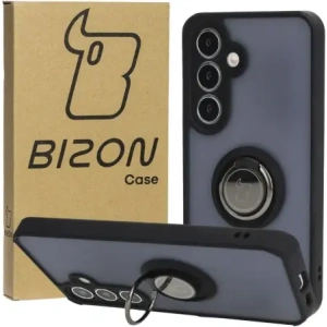 Hurtownia GSM - Etui s úchytem na prst Bizon Case Hybrid Ring pro Samsung Galaxy S24 kouřové s černým rámečkem - BIZ4019 - {ean13} - Hurt