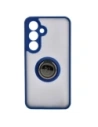Hurtownia GSM - Bizon Case Hybrid Ring Samsung Galaxy S24 smoky cu un cadru albastru închis - BIZ4020 - {ean13} - Hurt